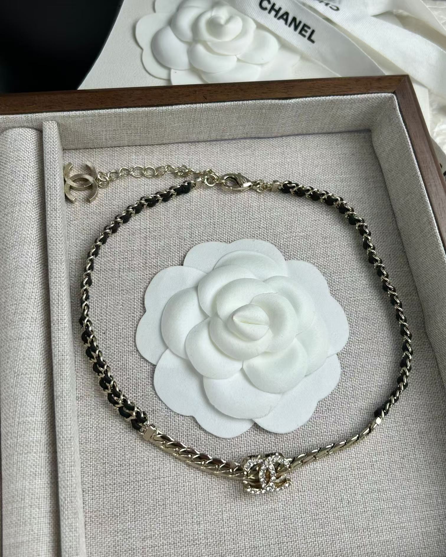 Chanel Leather Choker Necklace - Best Replica Jewelry™