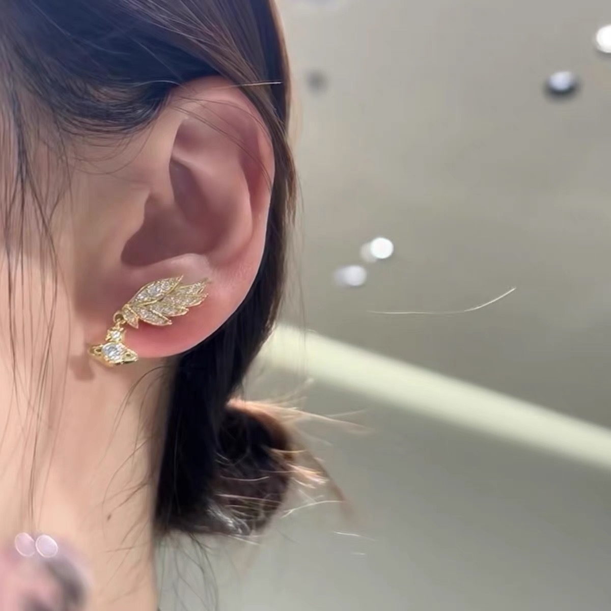 Vivienne Westwood Angel Wing Saturn Earrings - Best Replica Jewelry™