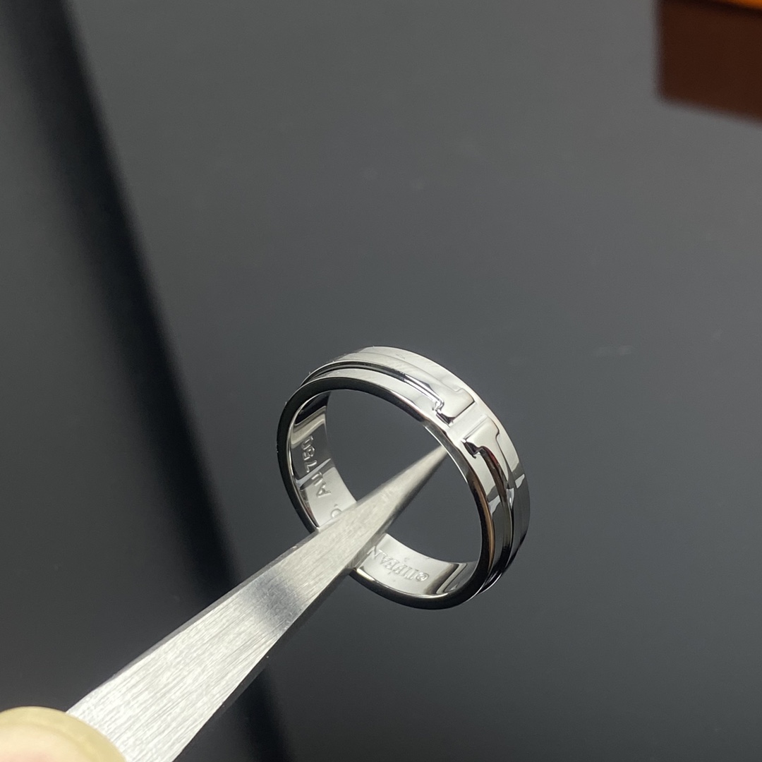 Tiffany Smooth Double T Wide Ring - Best Replica Jewelry™