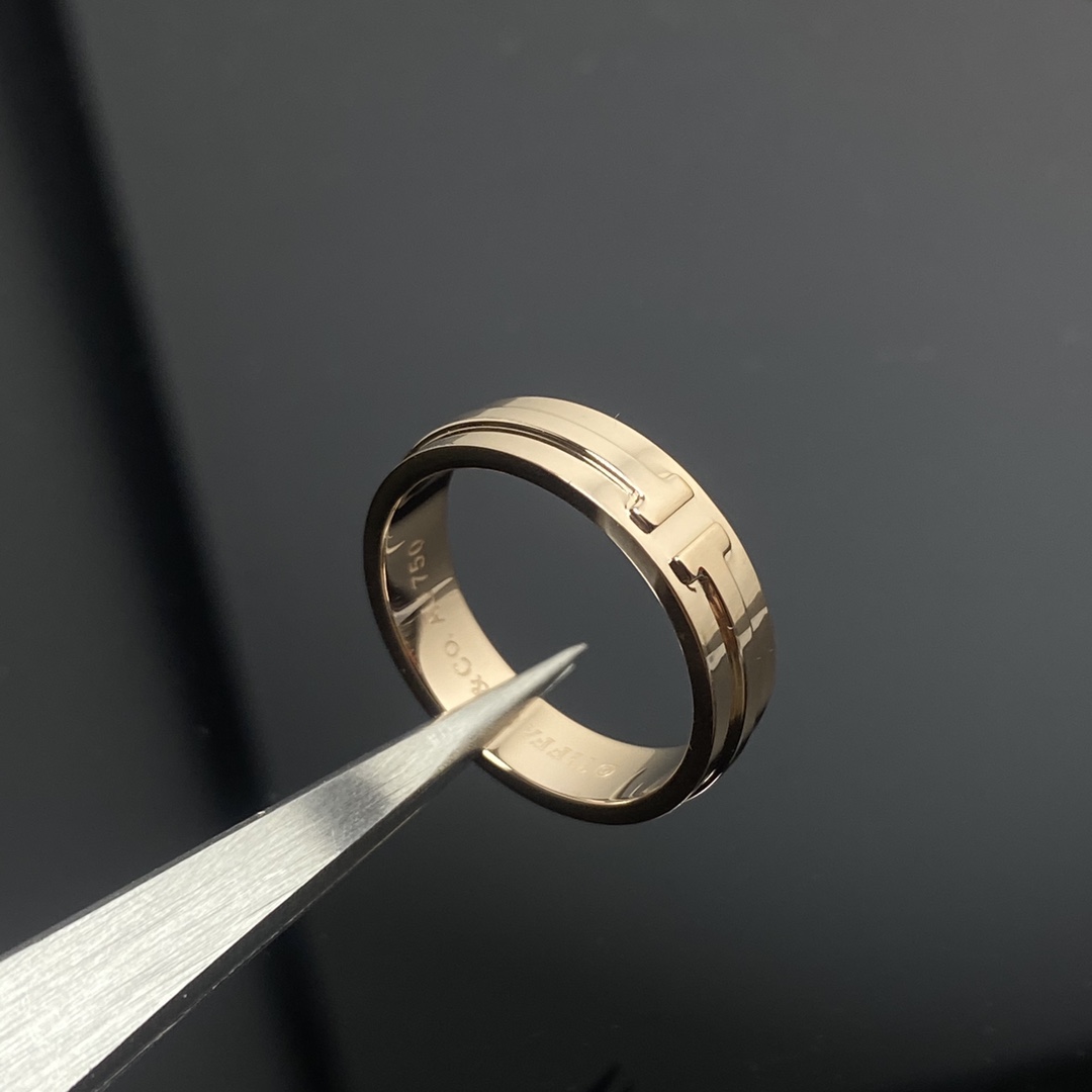 Tiffany Smooth Double T Wide Ring - Best Replica Jewelry™
