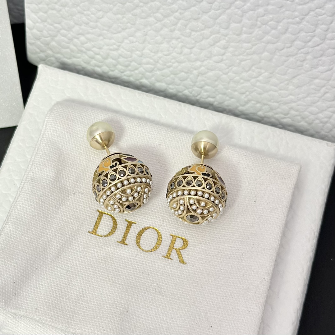 Dior Enamel Earrings - Best Replica Jewelry™