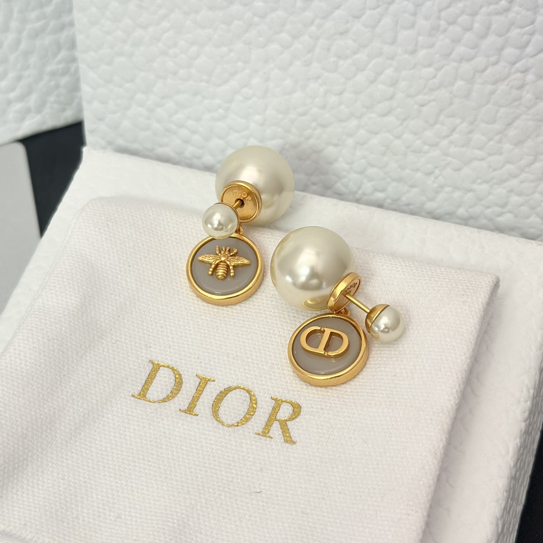 Dior Bee Pearl Earrings - Best Replica Jewelry™