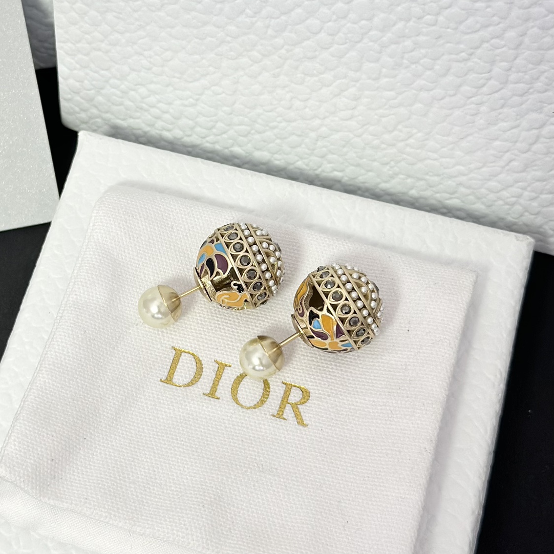 Dior Enamel Earrings - Best Replica Jewelry™