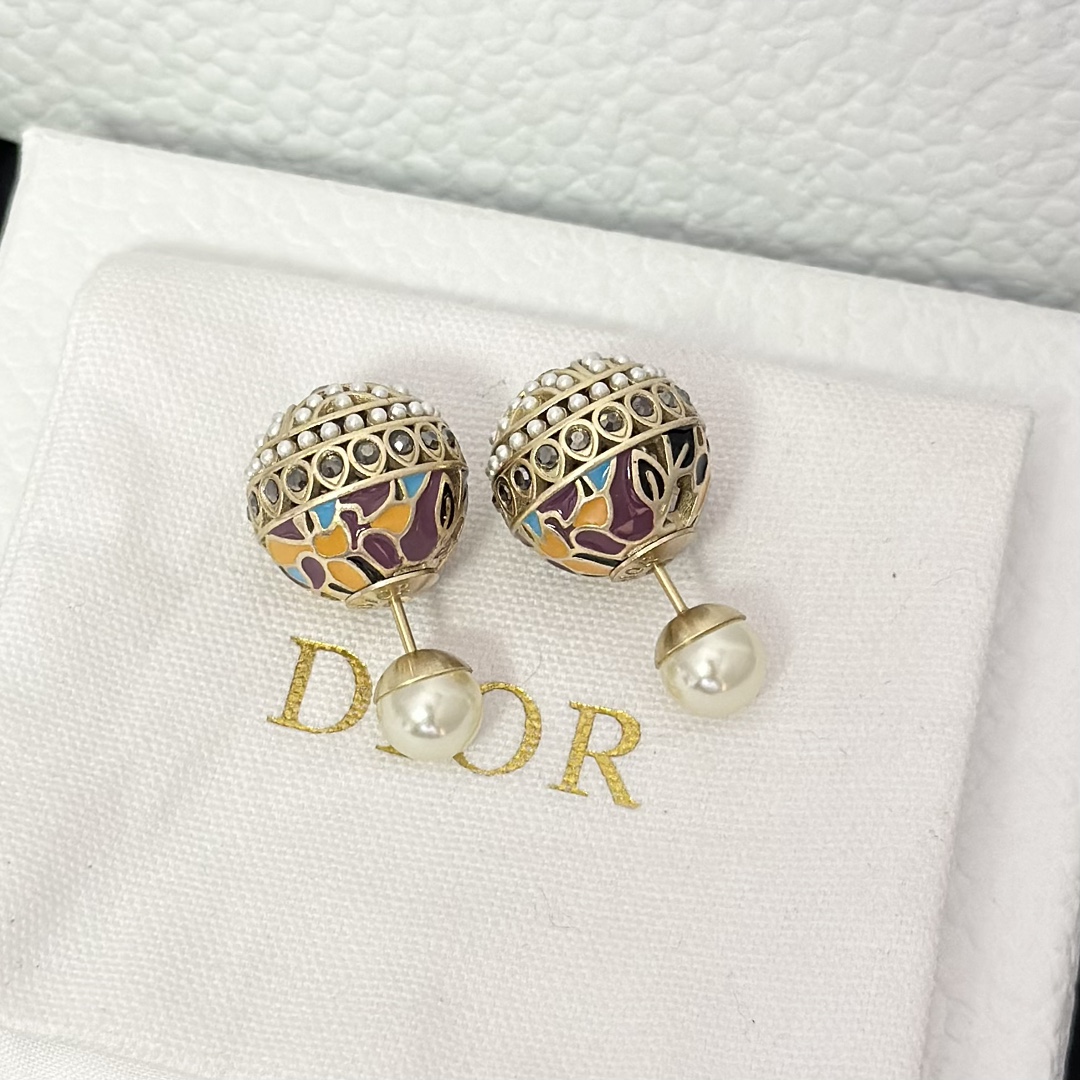 Dior Enamel Earrings - Best Replica Jewelry™