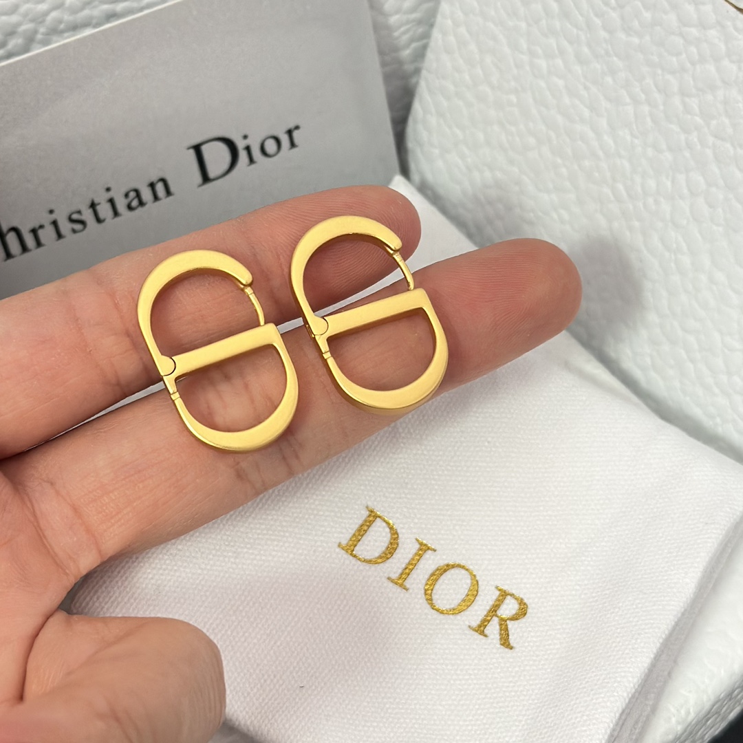 Dior Minimalistic CD Stud Earrings - Best Replica Jewelry™