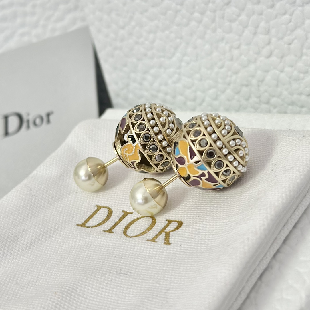 Dior Enamel Earrings - Best Replica Jewelry™