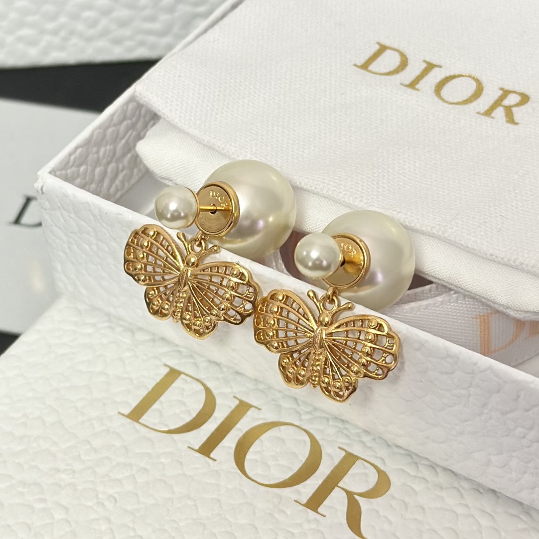 Dior Butterfly Dangle Earrings - Best Replica Jewelry™