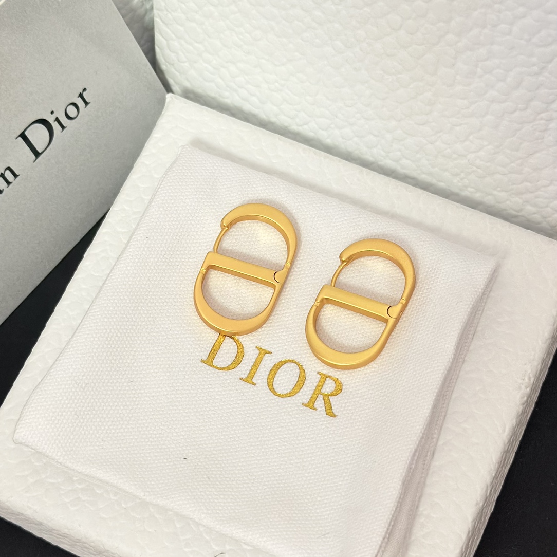 Dior Minimalistic CD Stud Earrings - Best Replica Jewelry™