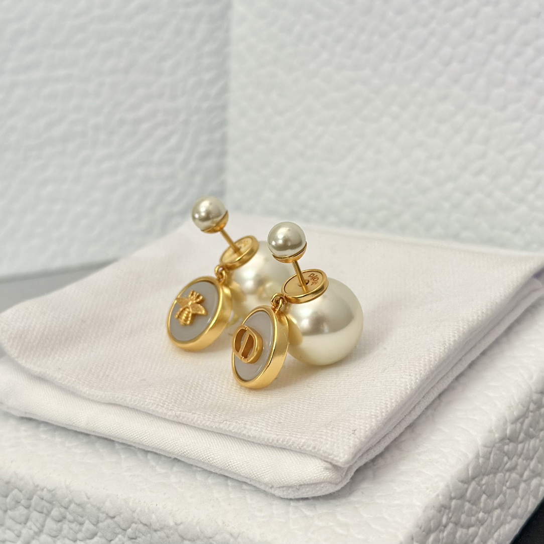 Dior Bee Pearl Earrings - Best Replica Jewelry™