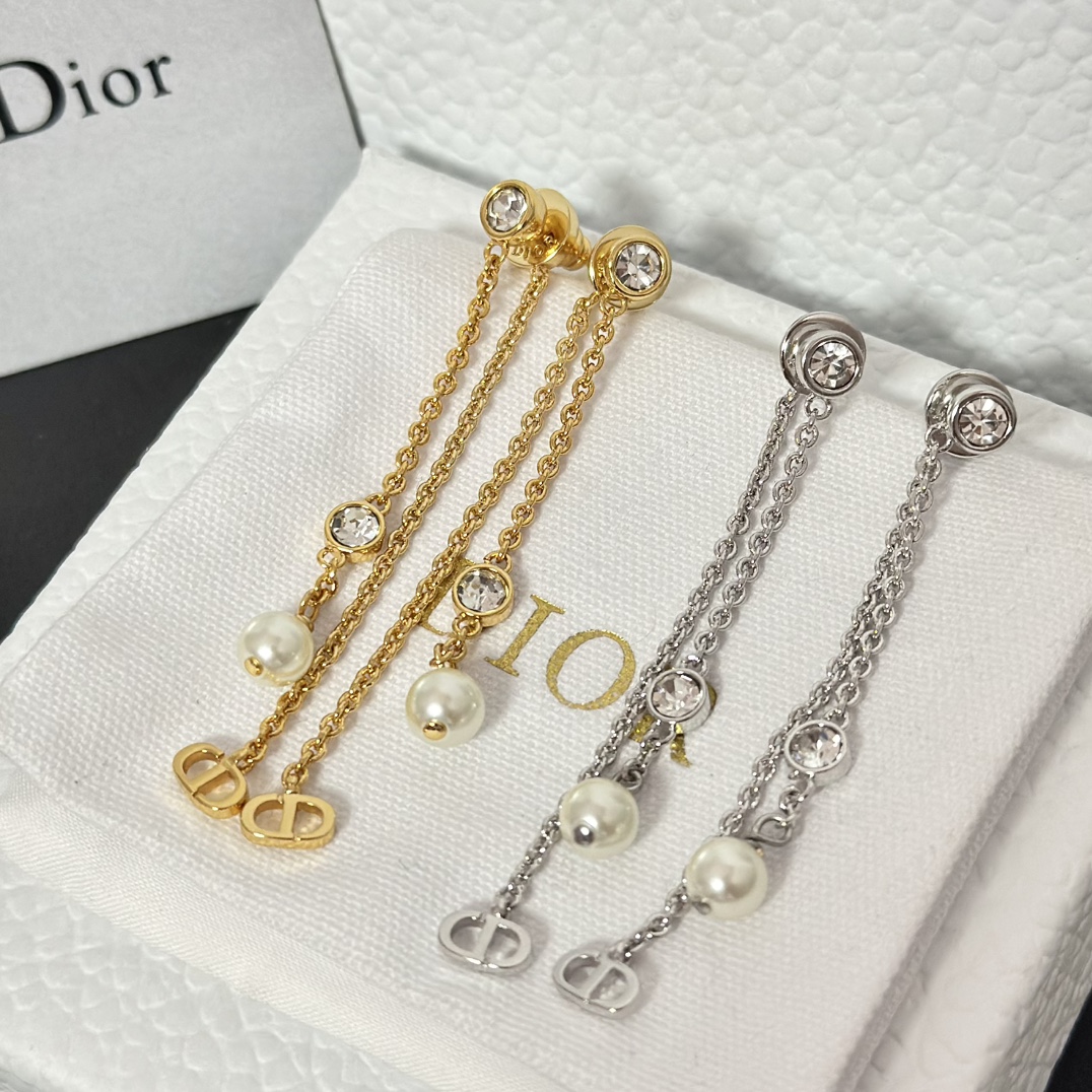 Dior Chain Tassel Earrings - Best Replica Jewelry™