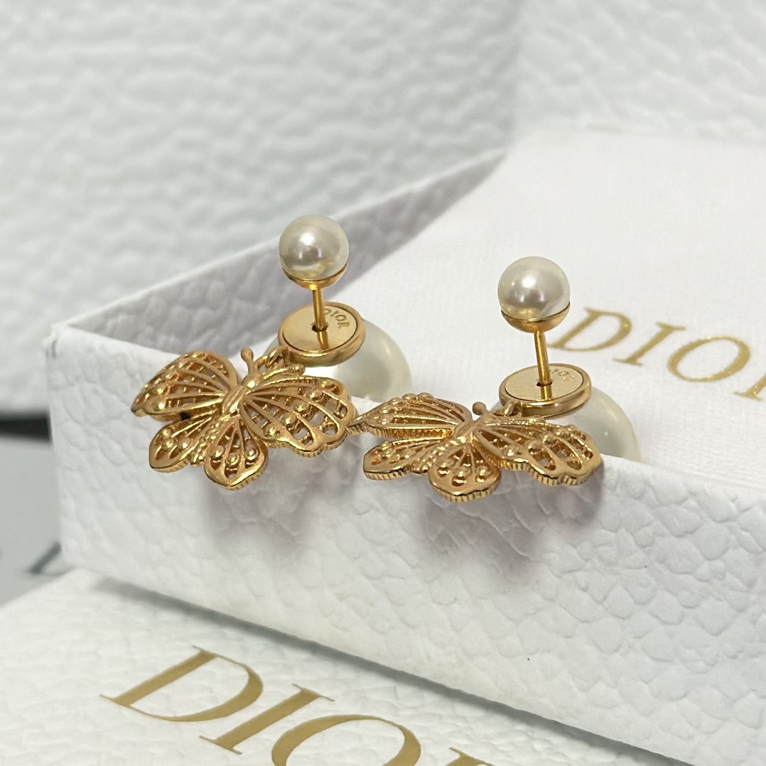 Dior Butterfly Dangle Earrings - Best Replica Jewelry™