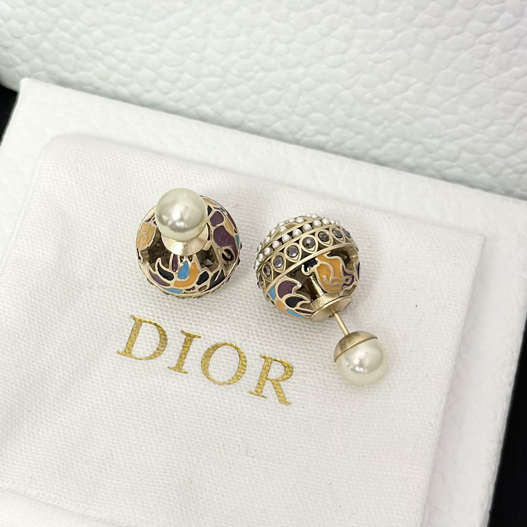 Dior Enamel Earrings - Best Replica Jewelry™