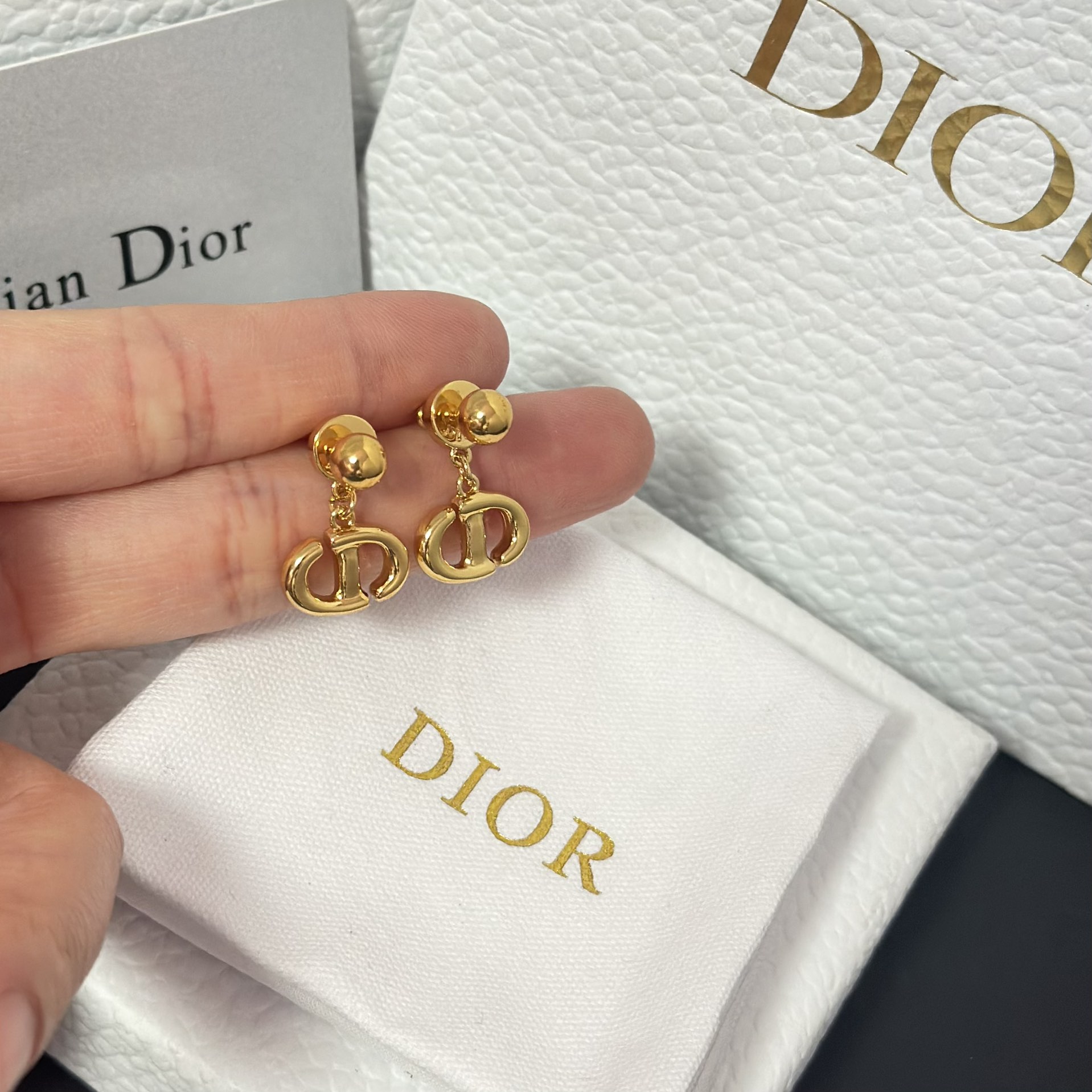 Dior CD Letter Stud Earrings - Best Replica Jewelry™