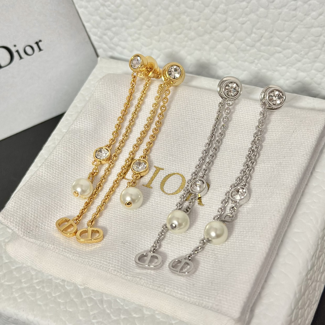 Dior Chain Tassel Earrings - Best Replica Jewelry™