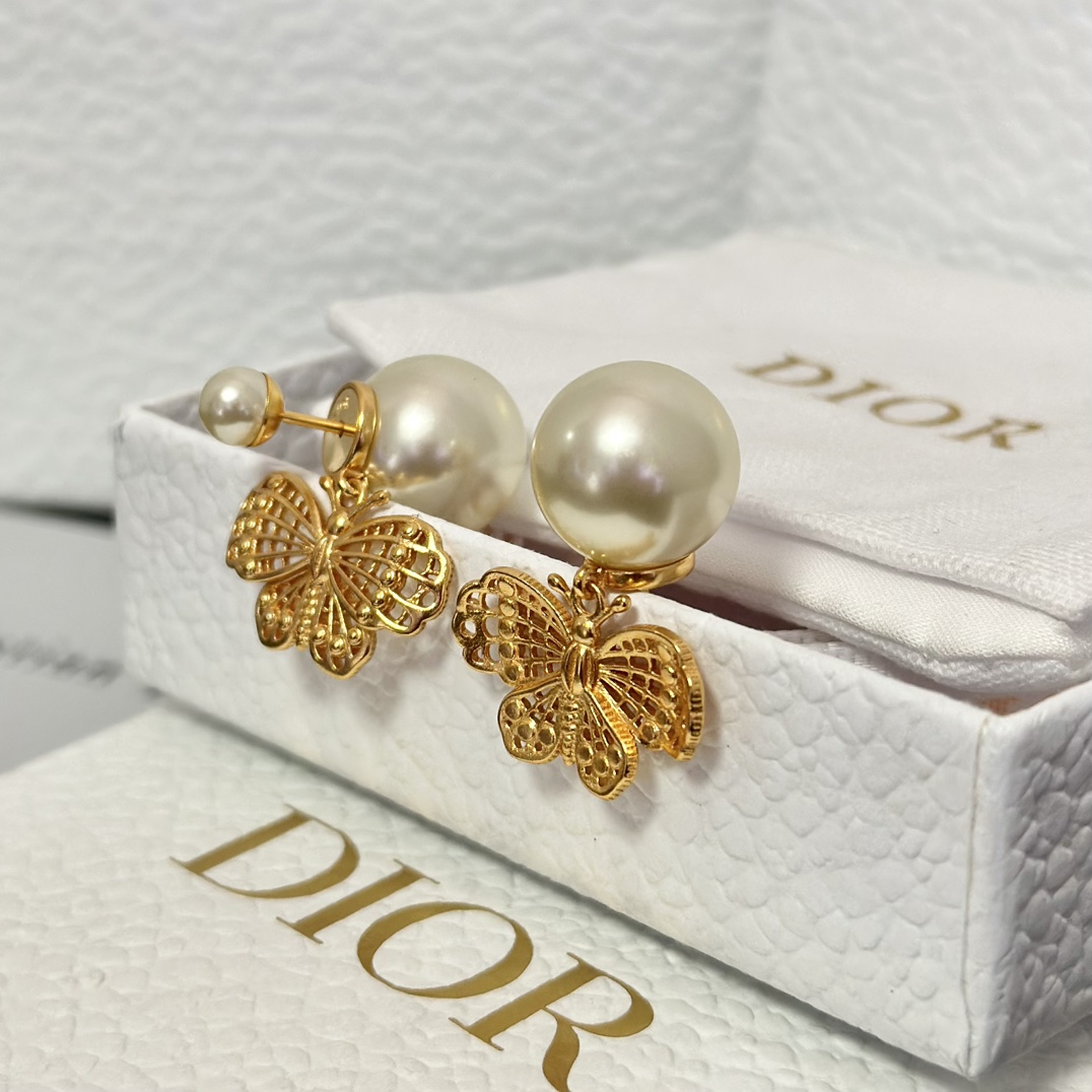 Dior Butterfly Dangle Earrings - Best Replica Jewelry™