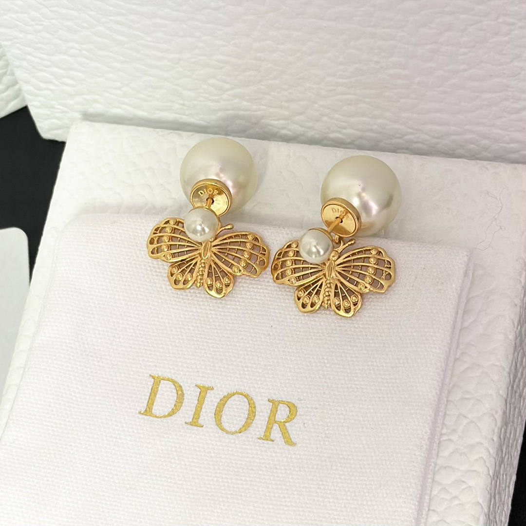 Dior Butterfly Dangle Earrings - Best Replica Jewelry™