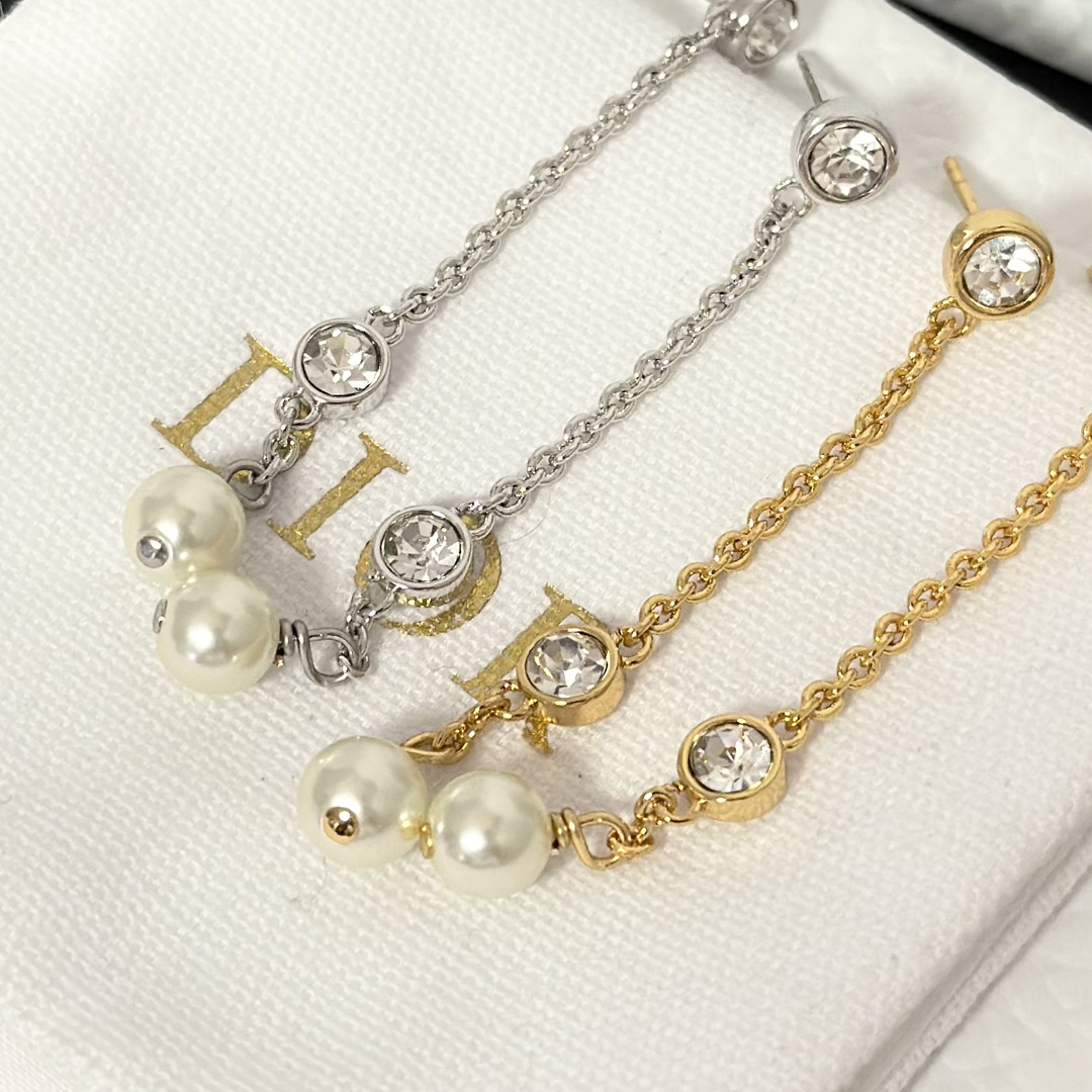 Dior Chain Tassel Earrings - Best Replica Jewelry™