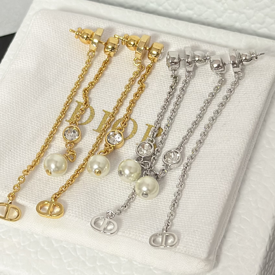 Dior Chain Tassel Earrings - Best Replica Jewelry™