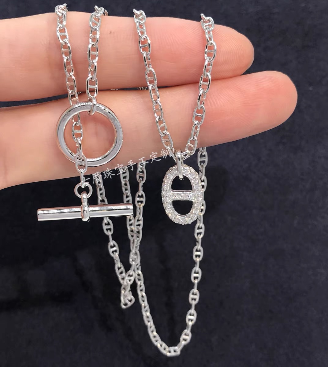 Hermes OT Clasp Pig Nose Pendant Necklace - Best Replica Jewelry™