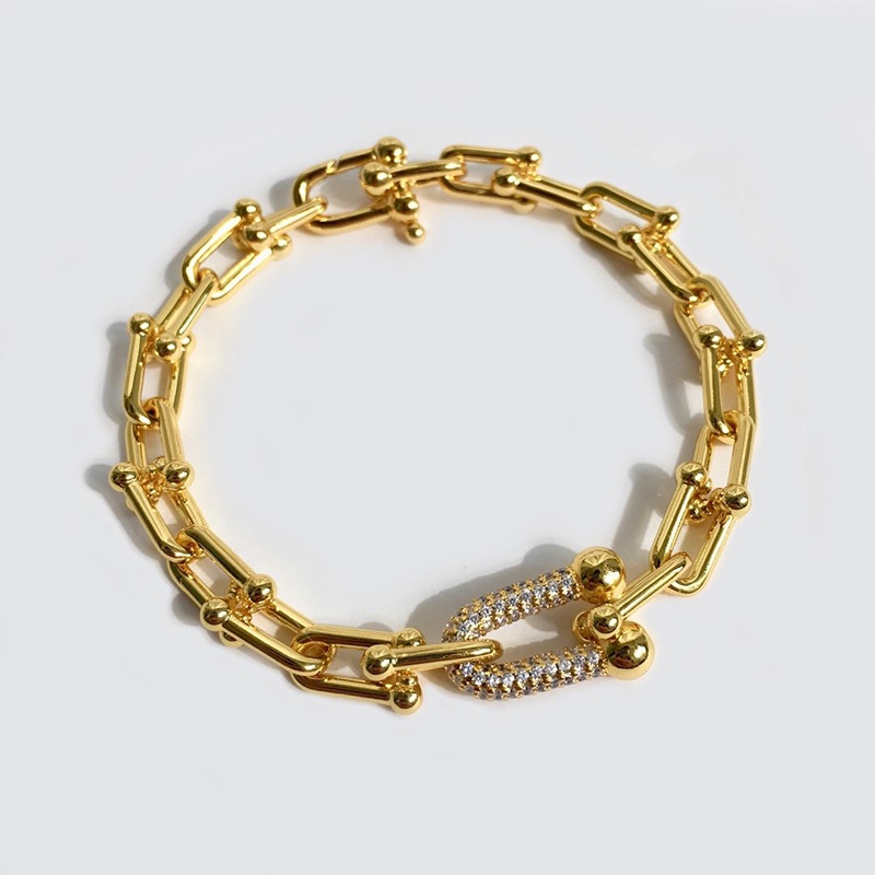 Tiffany Hardware Large Link Bracelet Three Color Available - Best Replica Jewelry™