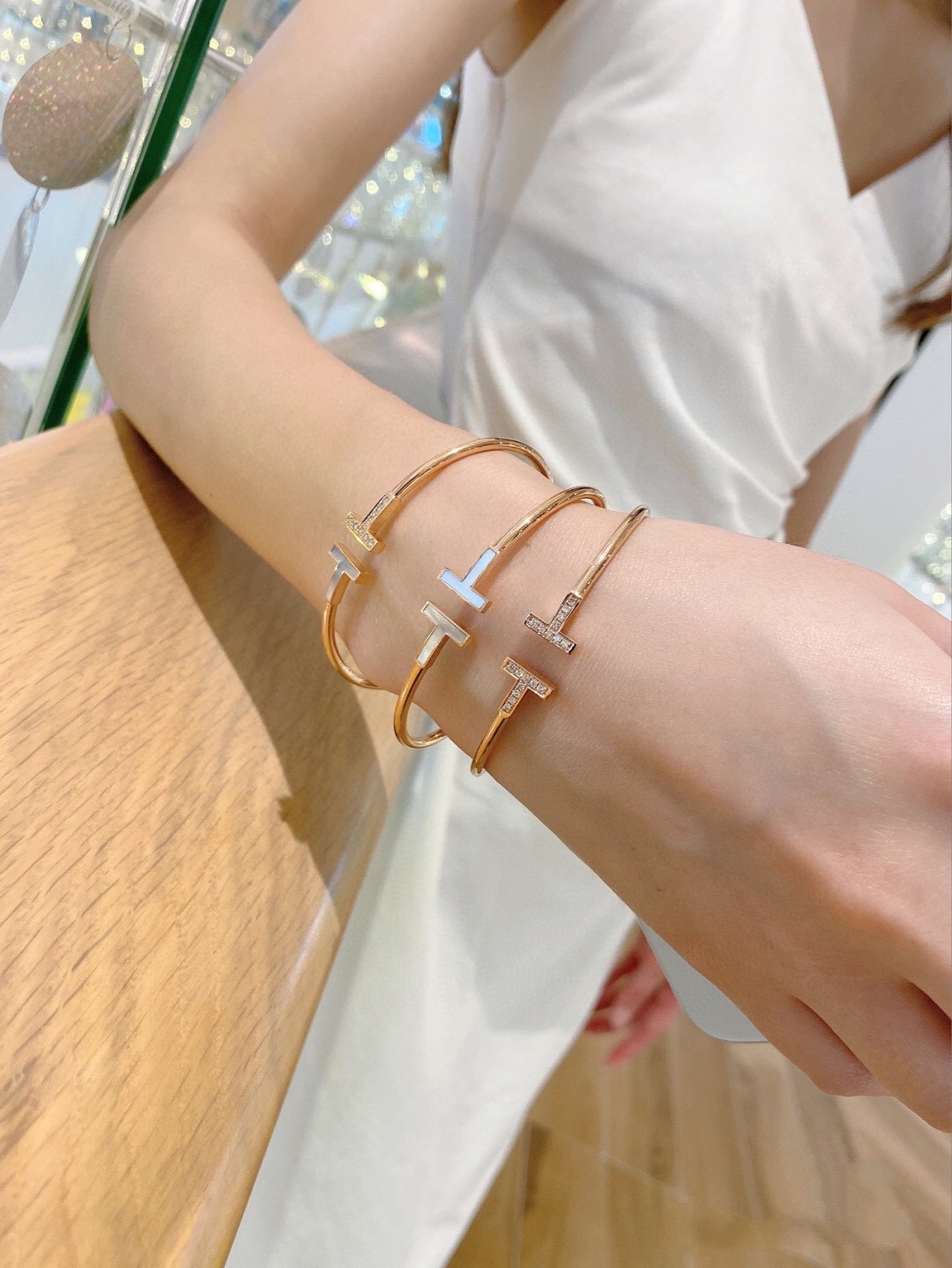 Tiffany Open Cuff Double T Bangle Bracelet - Best Replica Jewelry™