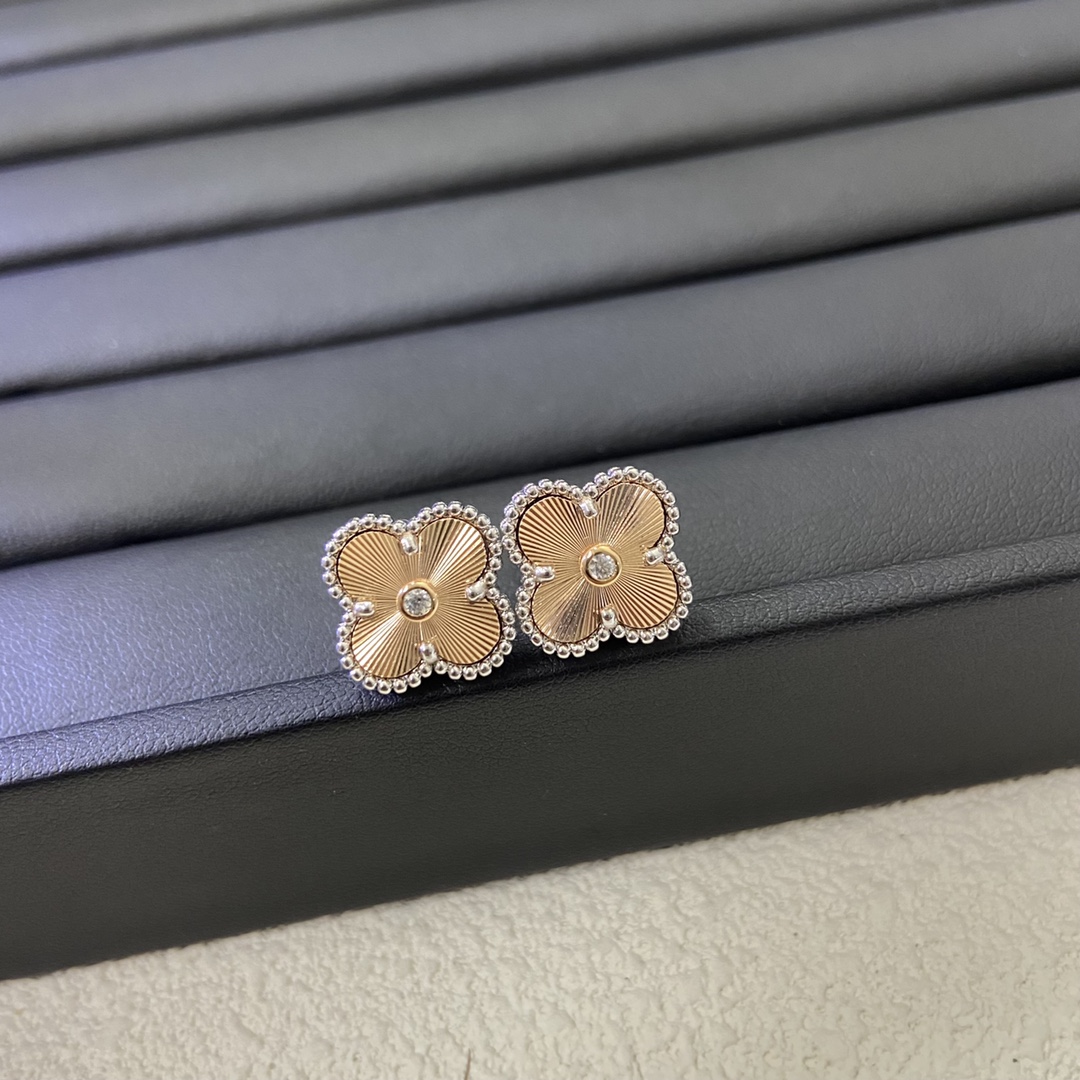 VCA Mixed Color Clover Earrings - Best Replica Jewelry™