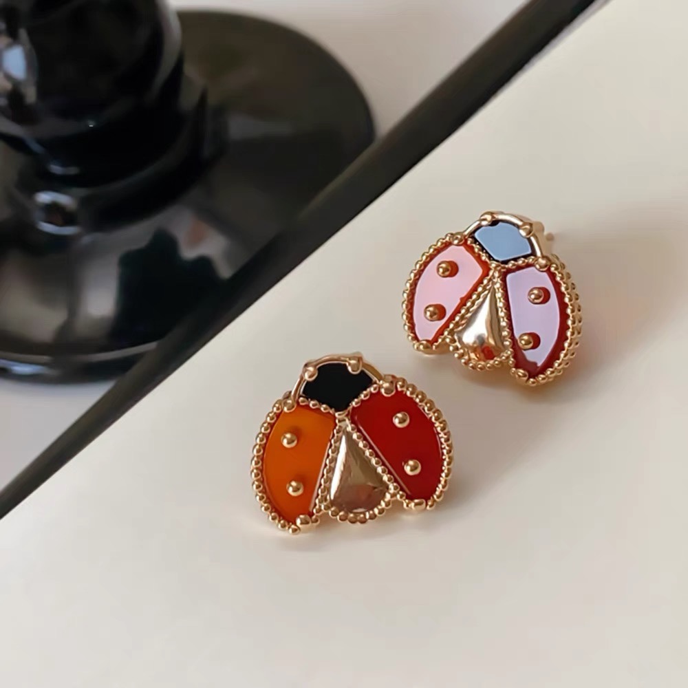 VCA Lucky Spring Ladybug Earrings - Best Replica Jewelry™