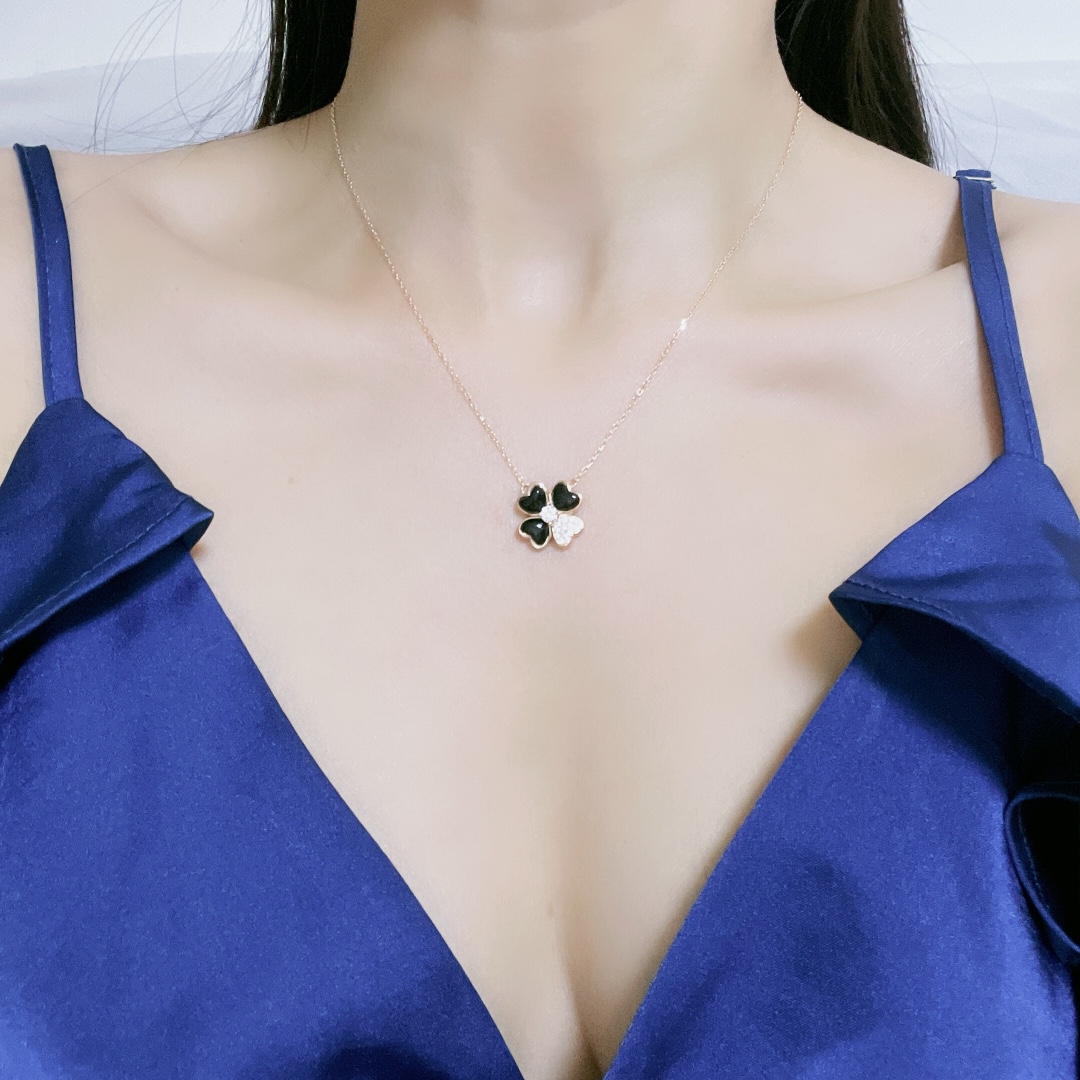 VCA Love Heart Clover Earrings Necklace - Best Replica Jewelry™