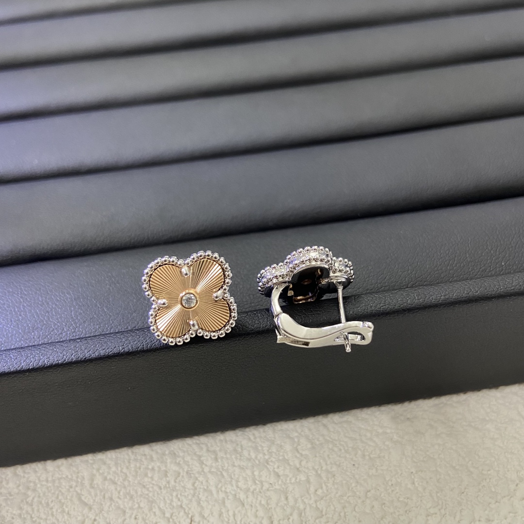 VCA Mixed Color Clover Earrings - Best Replica Jewelry™