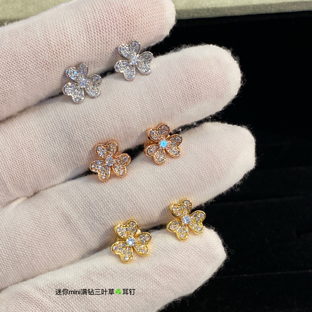 VCA Mini Frivole Earrings - 3 Colors Available - Best Replica Jewelry™