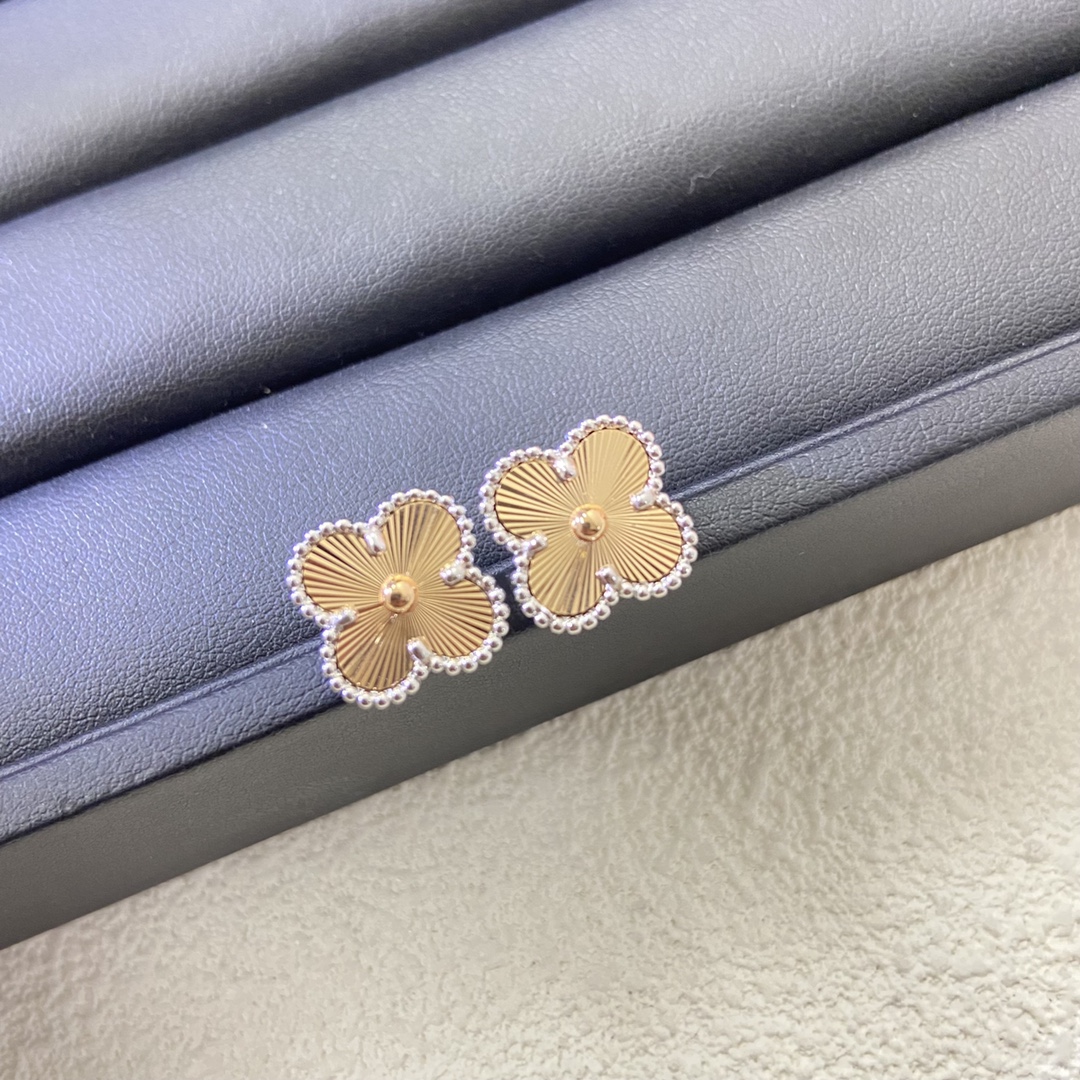 VCA Mixed Color Clover Earrings - Best Replica Jewelry™