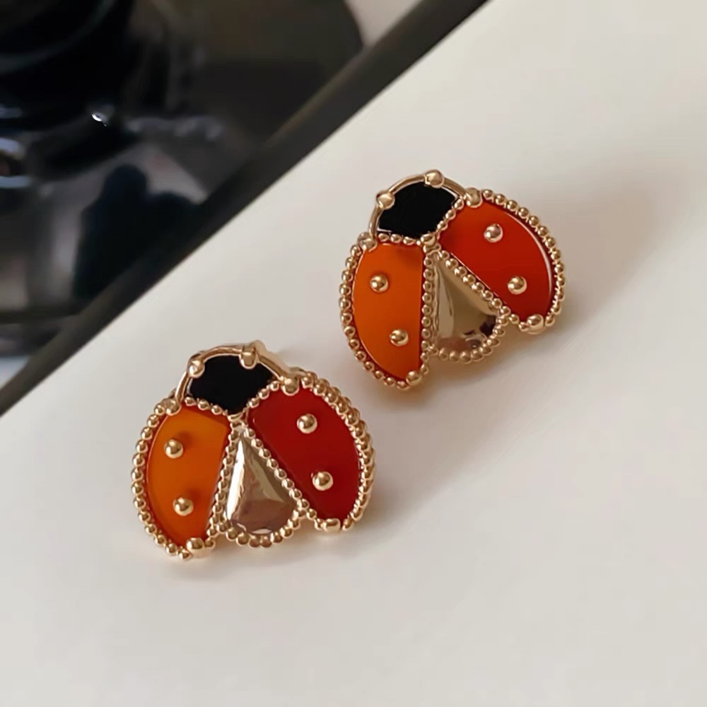 VCA Lucky Spring Ladybug Earrings - Best Replica Jewelry™