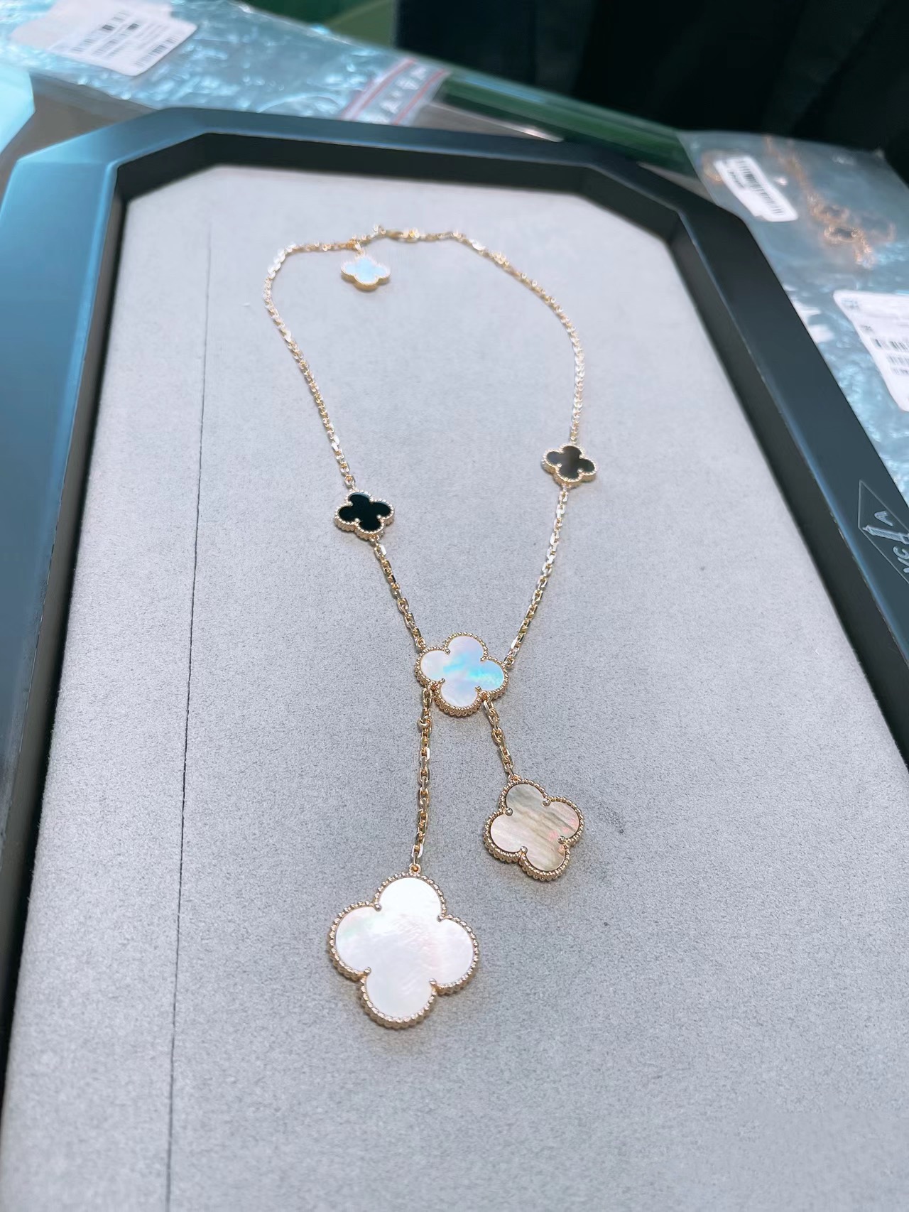 VCA Clover Magic Alhambra Necklace, 6 Motifs - Best Replica Jewelry™