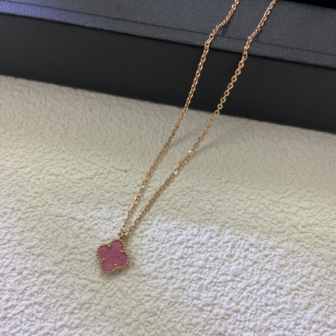 VCA Pink Sweet Alhambra Pendant Necklace, 1 Motif - Best Replica Jewelry™