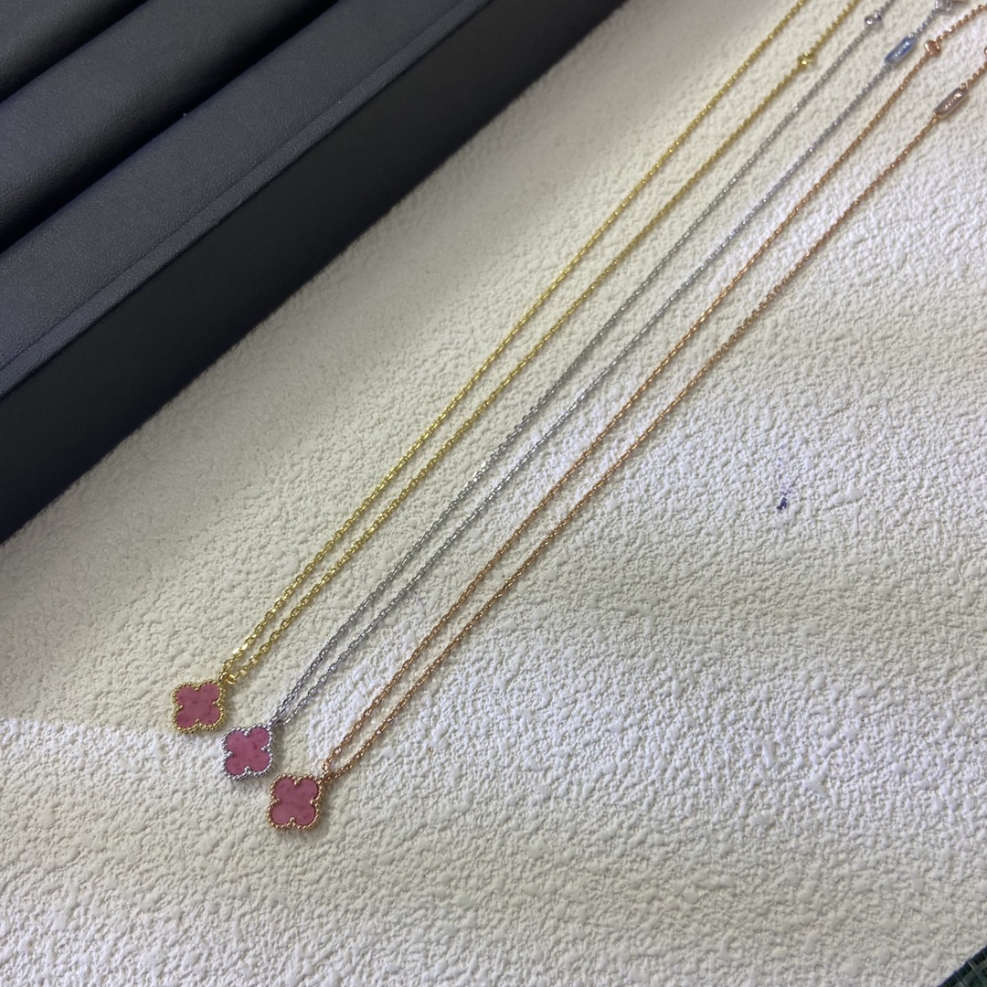 VCA Pink Sweet Alhambra Pendant Necklace, 1 Motif - Best Replica Jewelry™