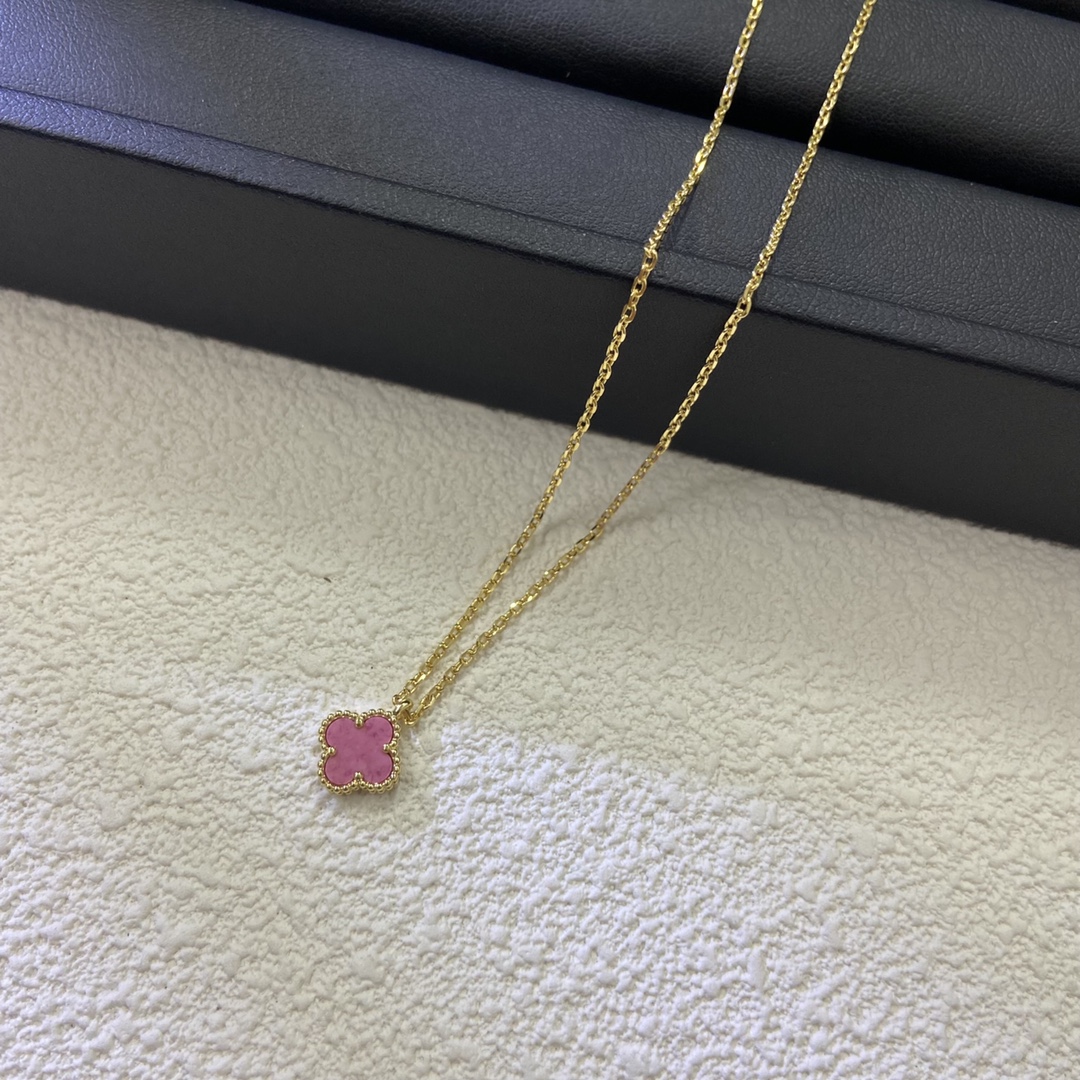 VCA Pink Sweet Alhambra Pendant Necklace, 1 Motif - Best Replica Jewelry™