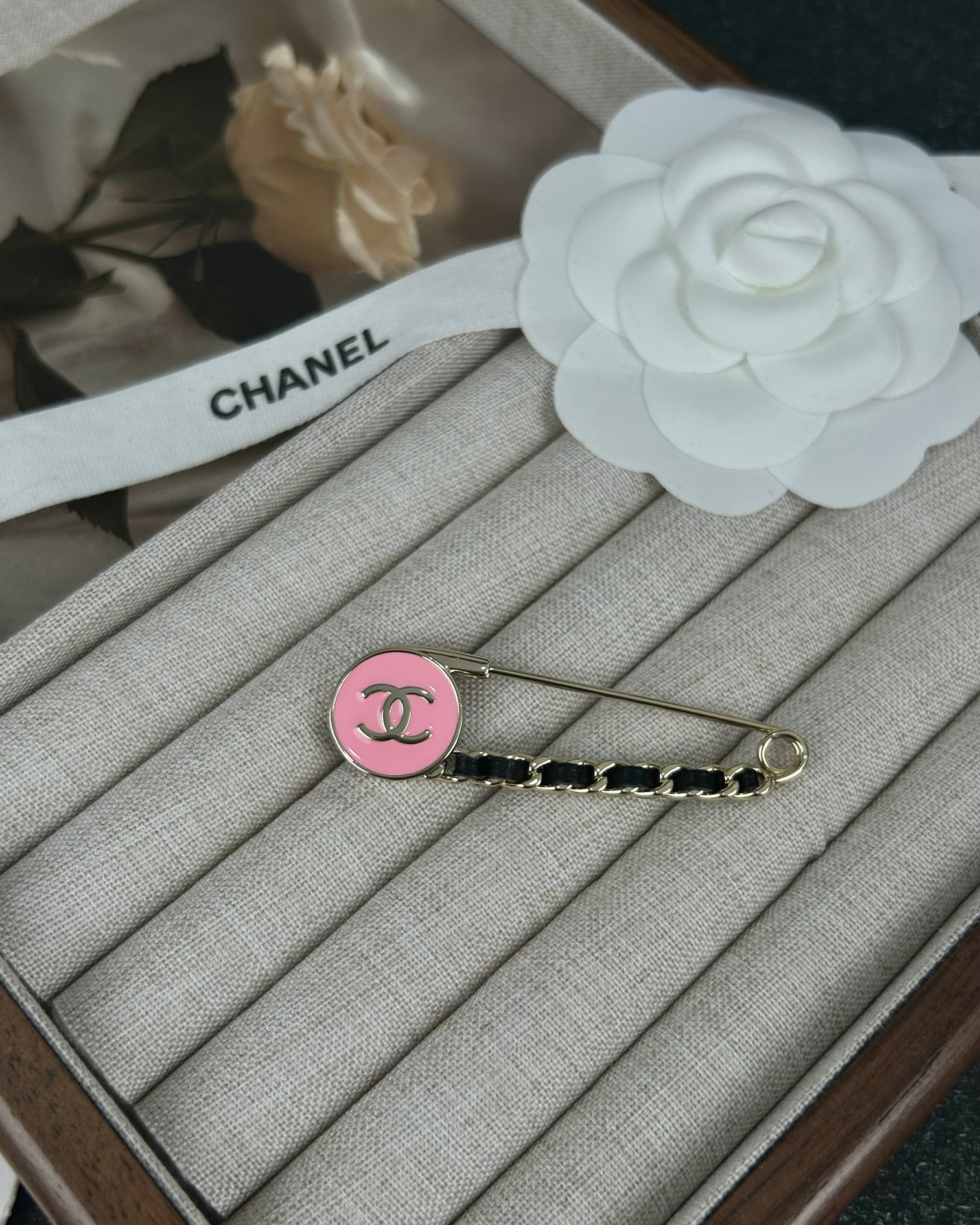 Chanel Pink Enamel Pin Brooch - Best Replica Jewelry™