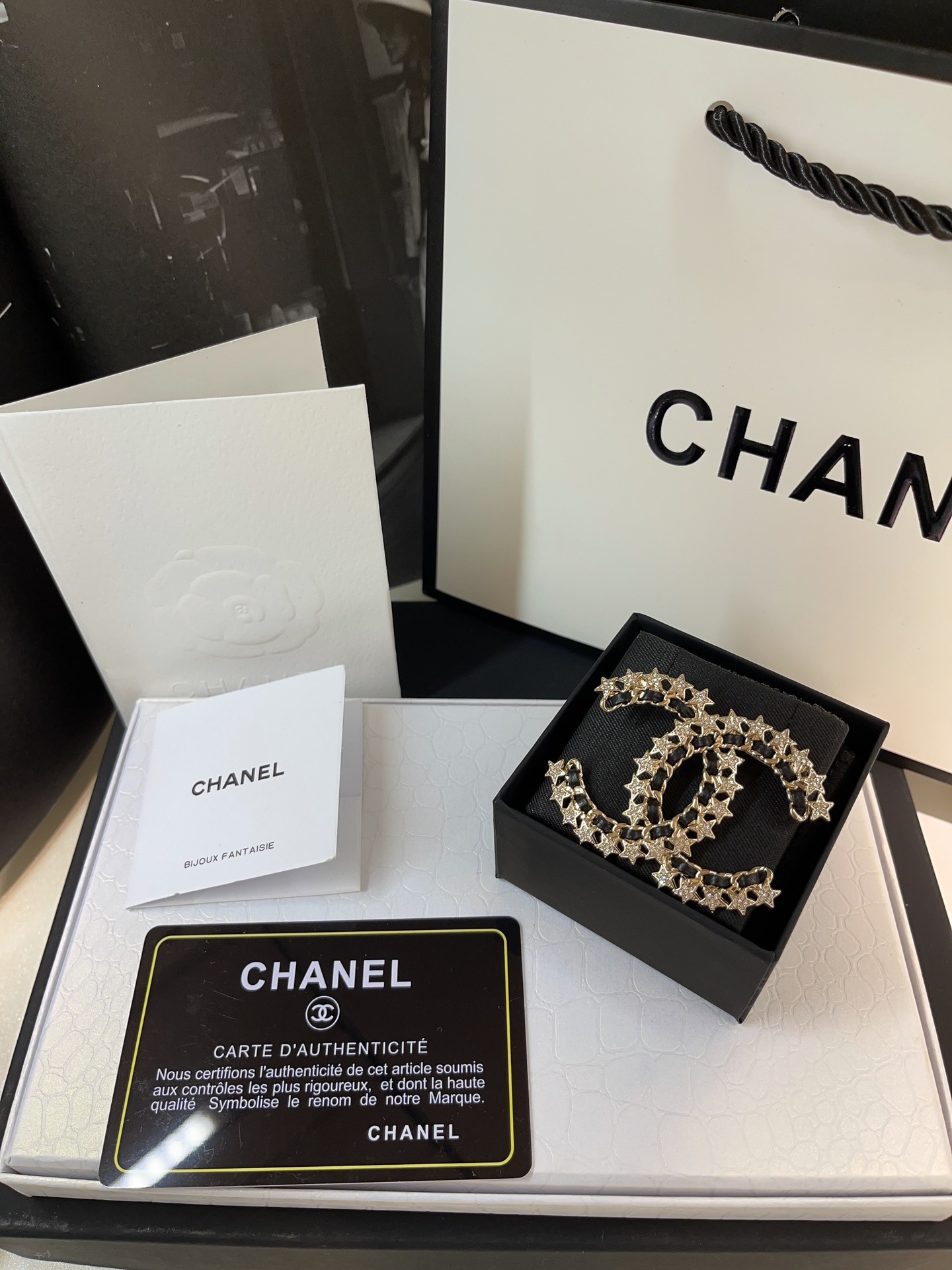 Chanel Little Star Leather Wrap CC Brooch - Best Replica Jewelry™