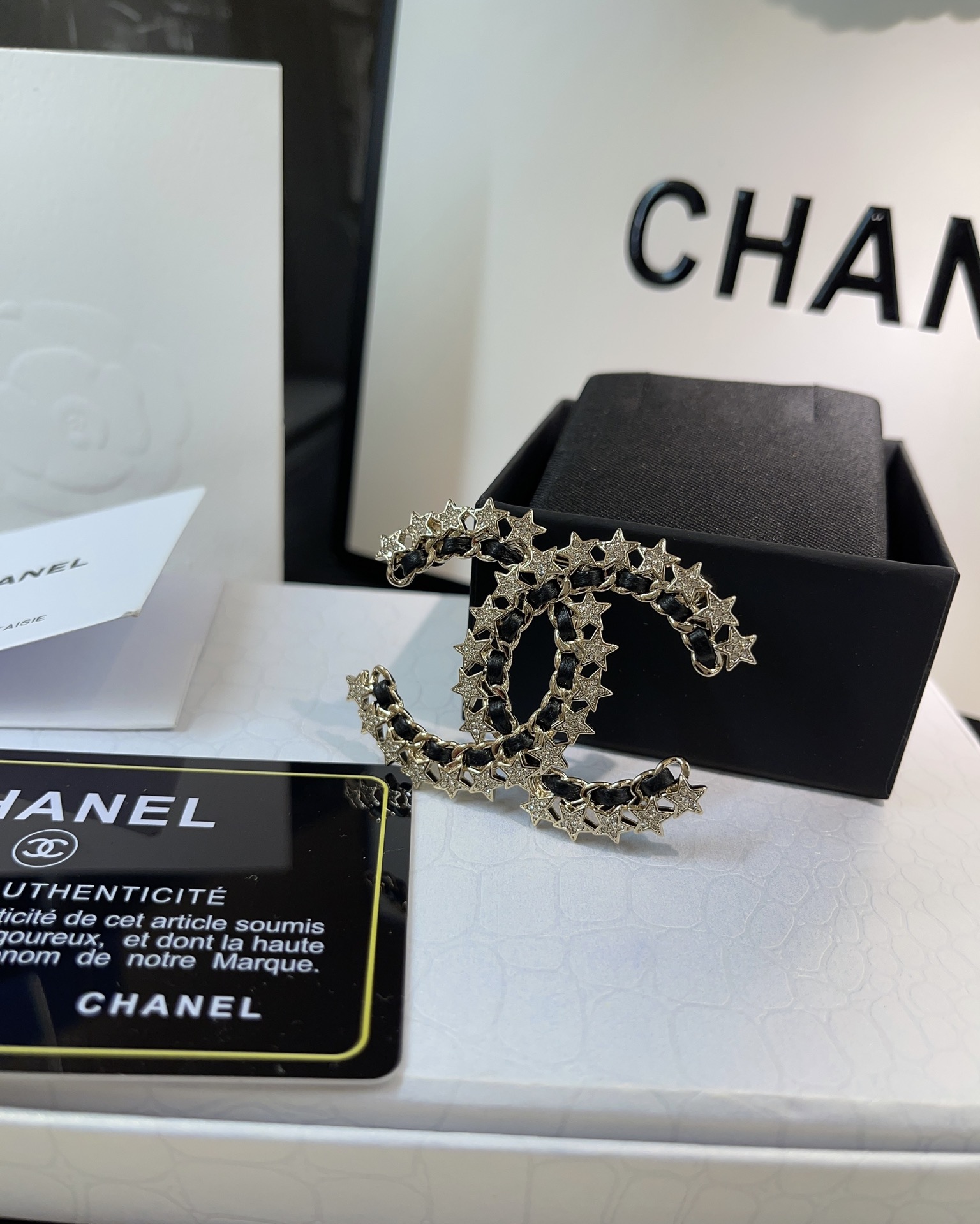 Chanel Little Star Leather Wrap CC Brooch - Best Replica Jewelry™