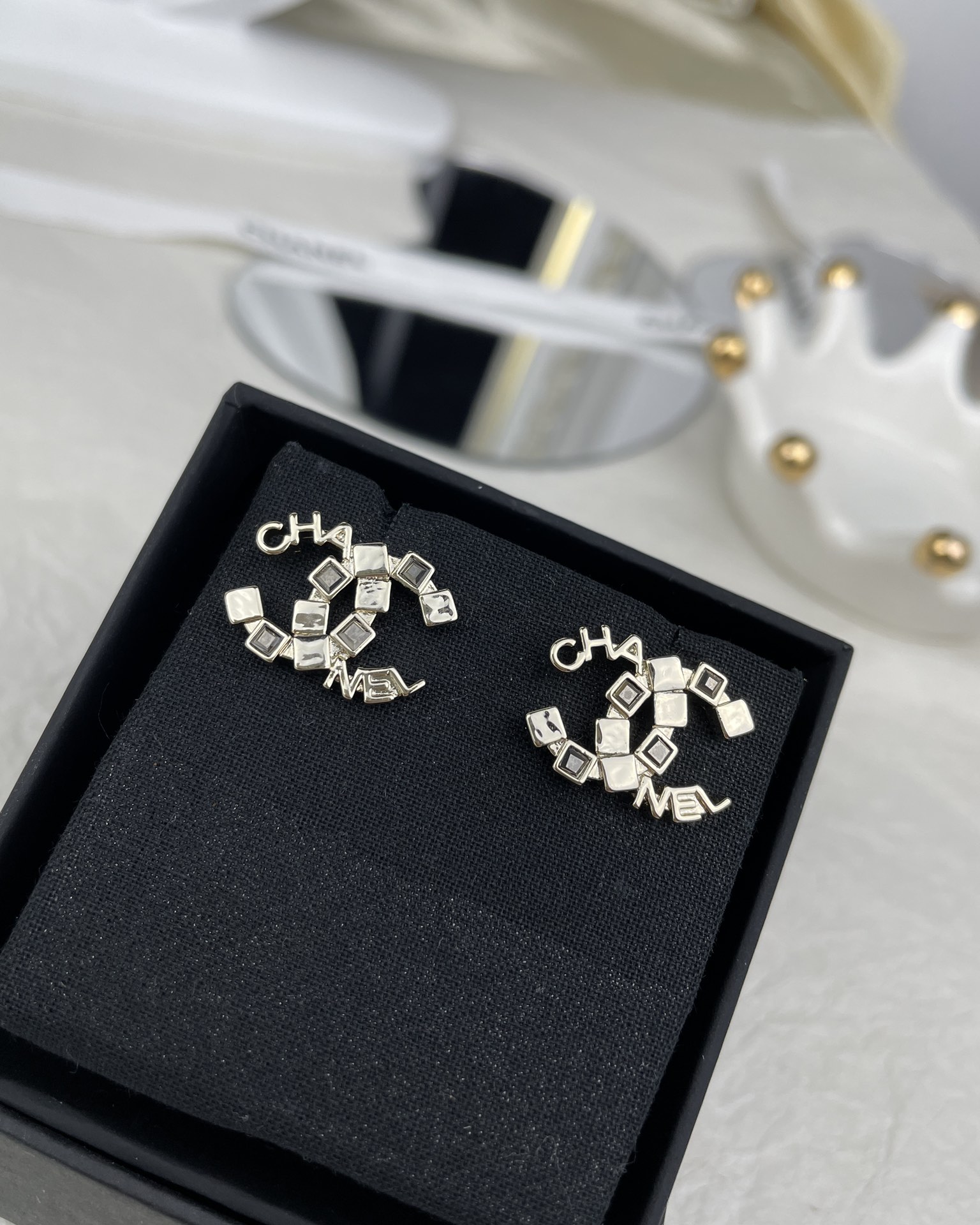 Chanel Letter Brooch Earrings - Best Replica Jewelry™