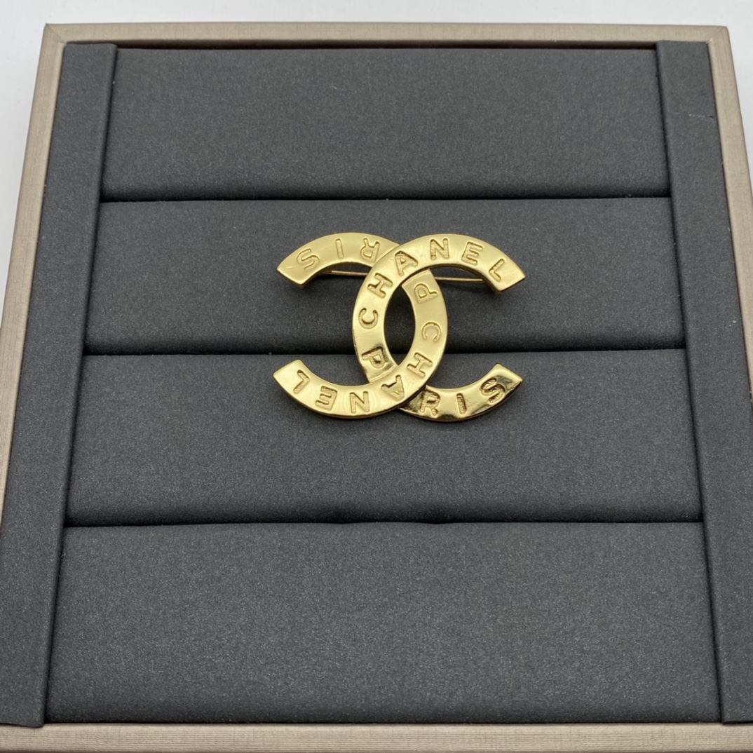 Chanel Debossed Monogram Brooch Earrings - Best Replica Jewelry™