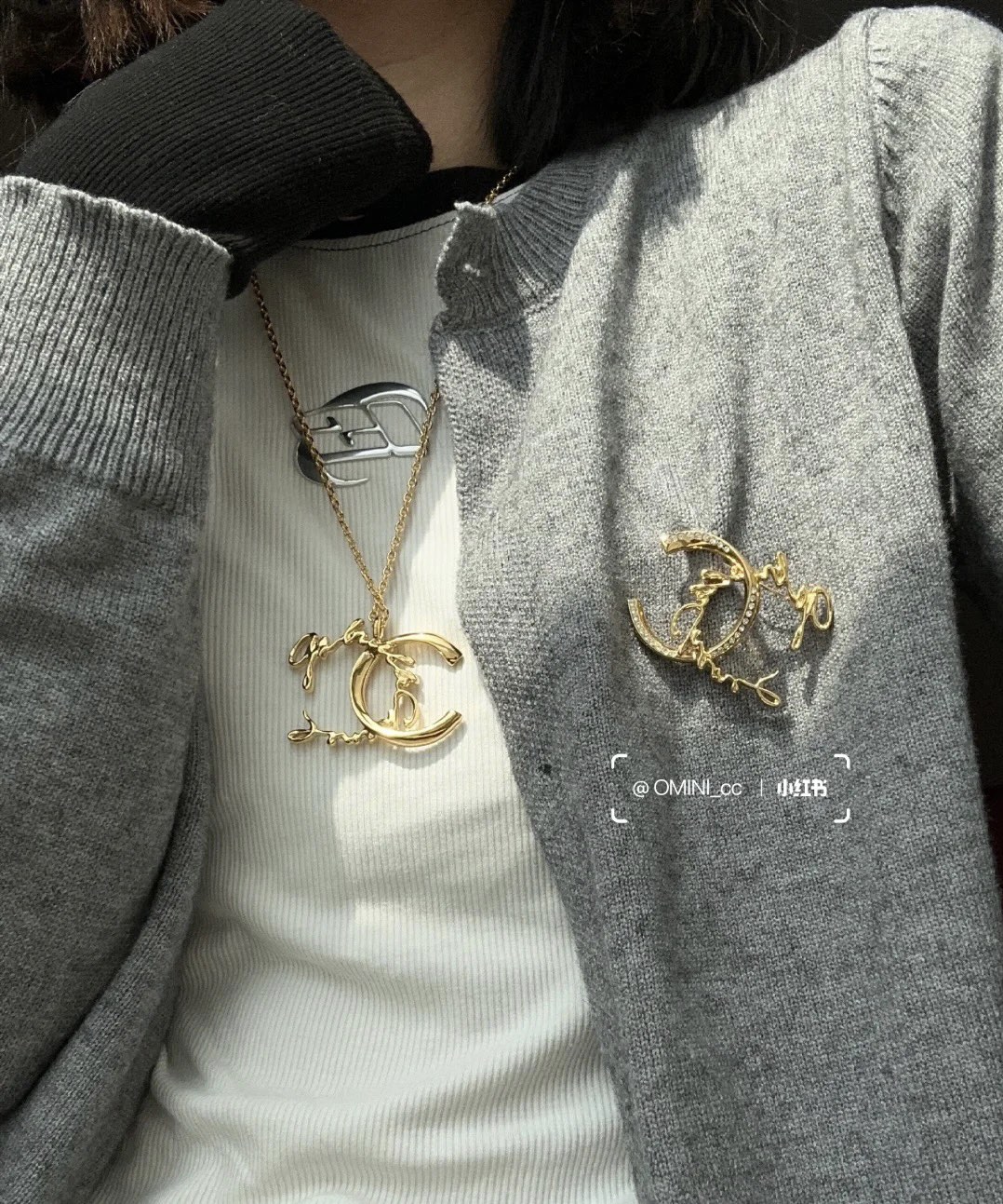 Chanel Monogram Half CC Brooch - Best Replica Jewelry™