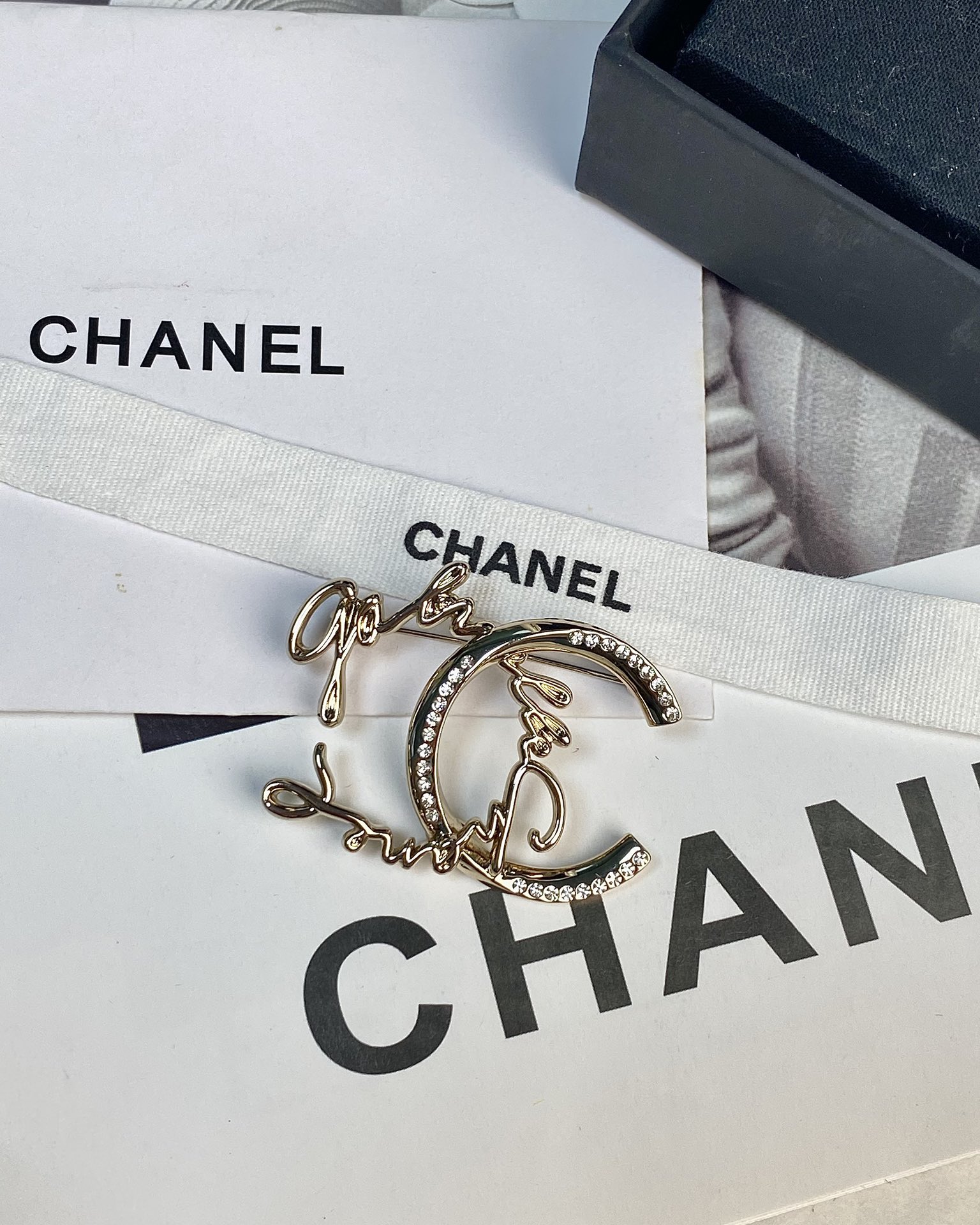 Chanel Monogram Half CC Brooch - Best Replica Jewelry™