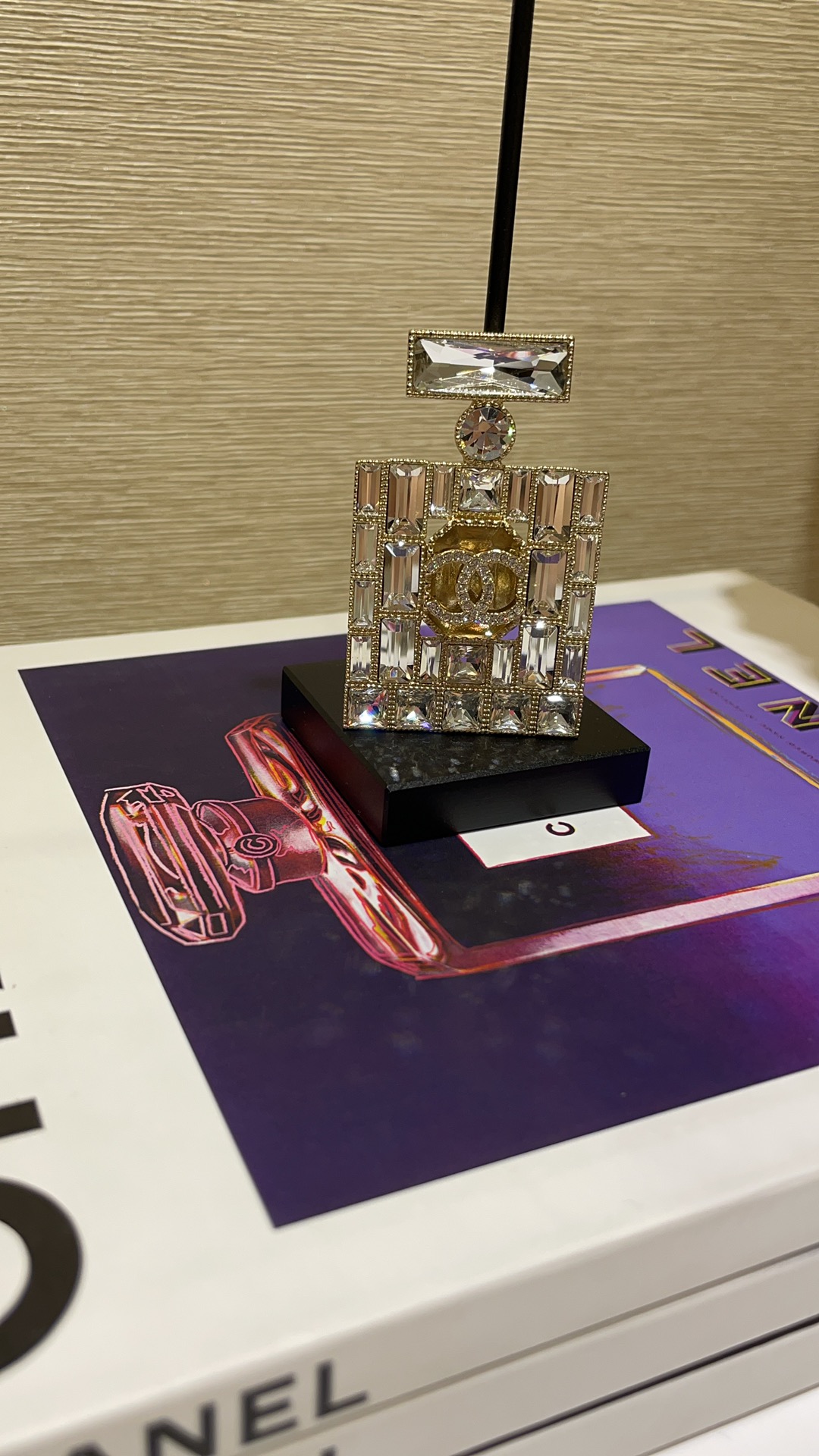 Chanel Rhinestone Perfume Bottle Brooch - Best Replica Jewelry™