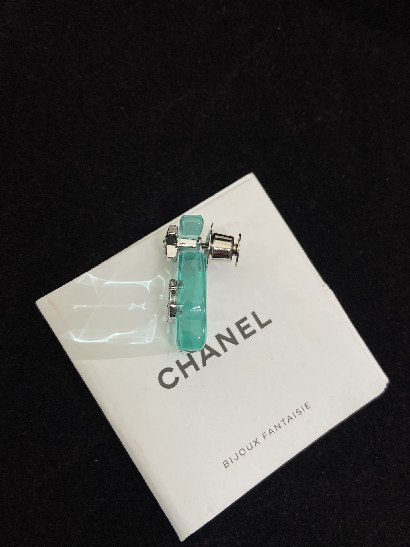 Chanel Jelly Green Perfume Bottle Brooch - Best Replica Jewelry™