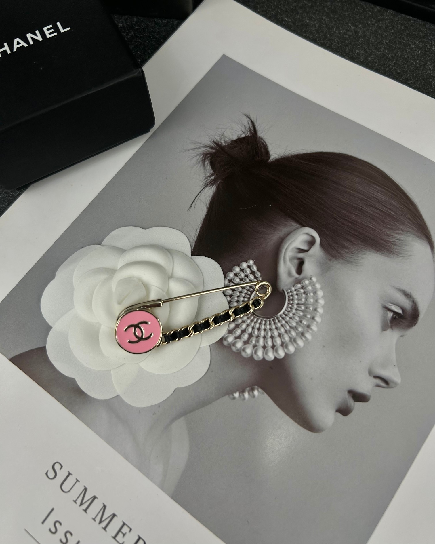 Chanel Pink Enamel Pin Brooch - Best Replica Jewelry™