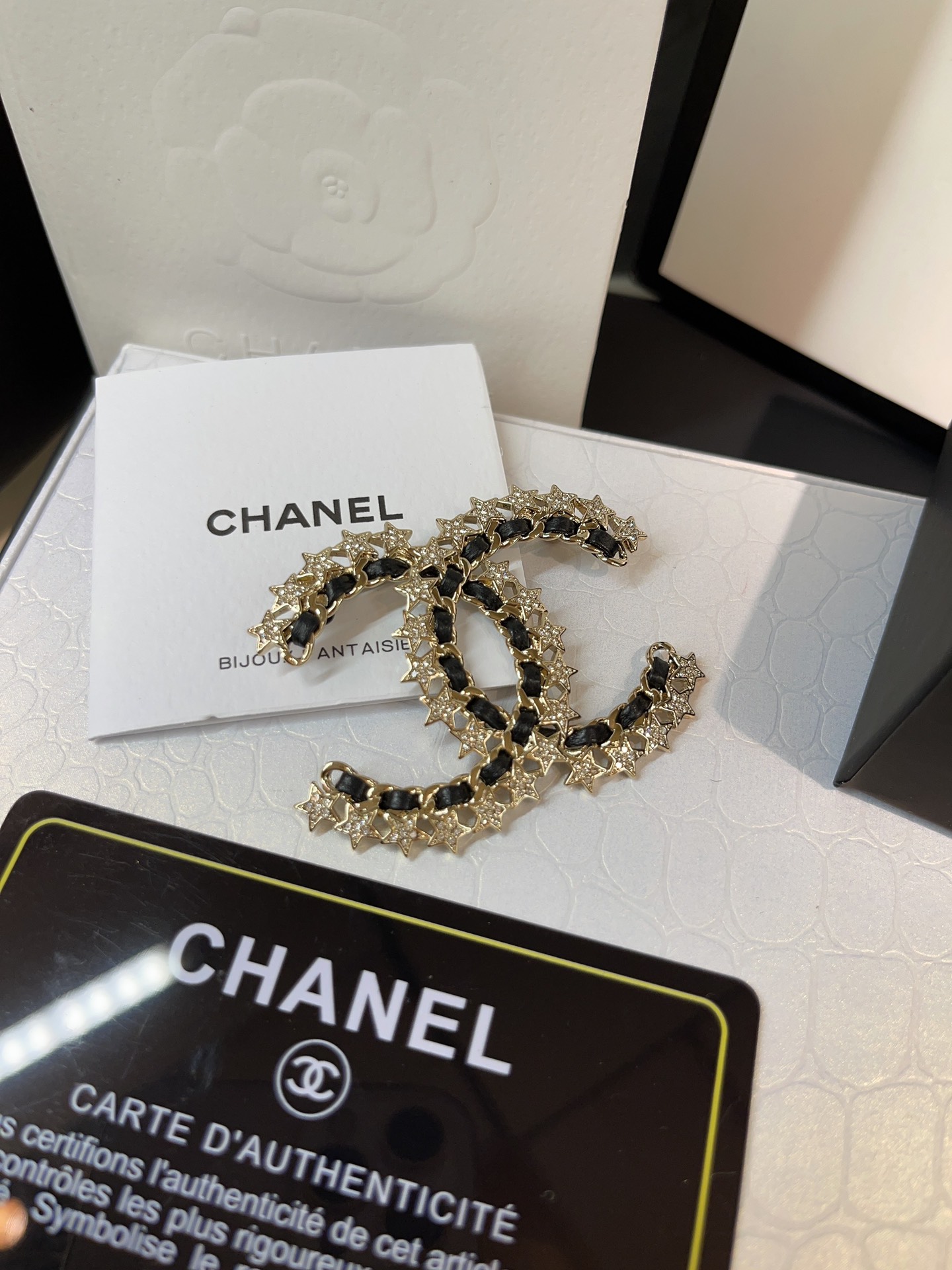 Chanel Little Star Leather Wrap CC Brooch - Best Replica Jewelry™