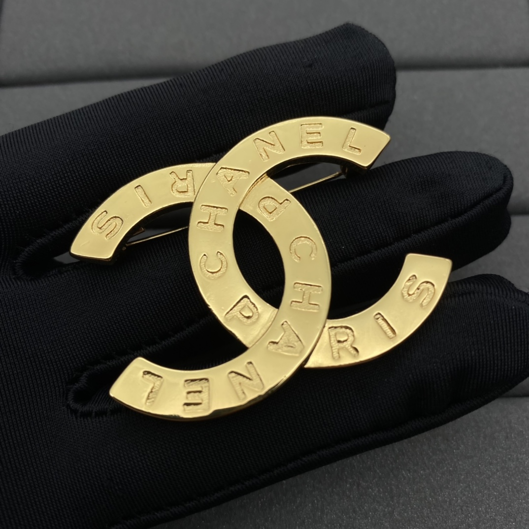 Chanel Debossed Monogram Brooch Earrings - Best Replica Jewelry™