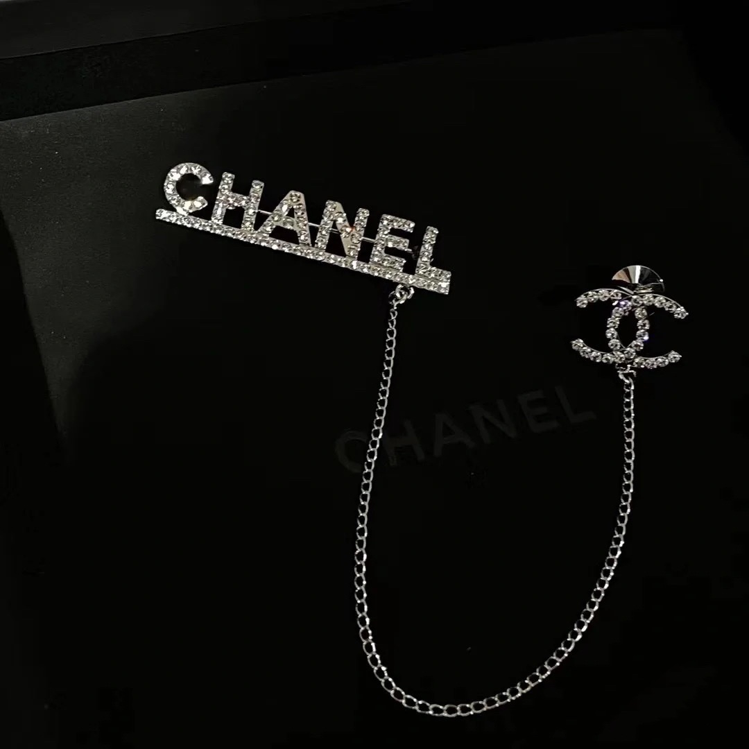 Chanel Monogram Tassel Chain Brooch - Best Replica Jewelry™