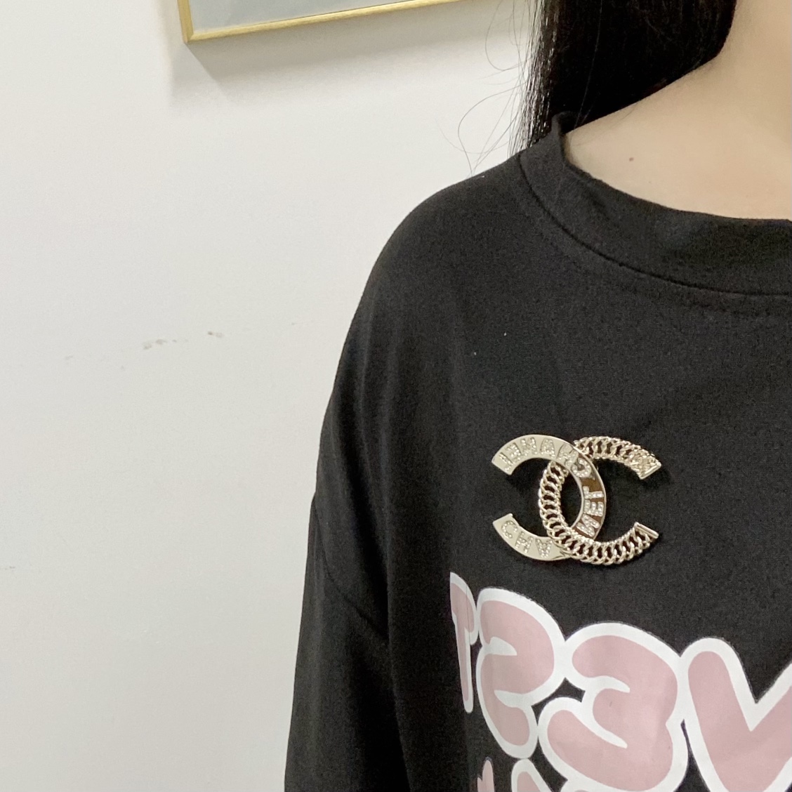 Chanel Light Gold Twist Monogram CC Brooch - Best Replica Jewelry™